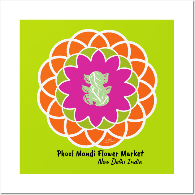 Phool Mandi Flower Market, New Delhi India Wall Art by Phebe Phillips